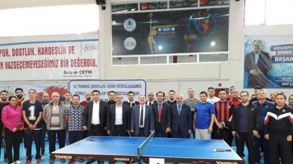 Ankara Geneli Öğretmenler 15 Temmuz Şehitleri Masa Tenisi Dostluk Turnuvası Gerçekleştirildi